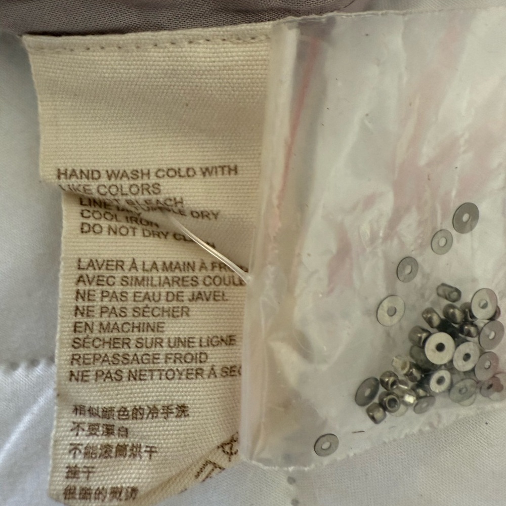 ANTHROPOLOGIE Let Me Be DARK TAN  Velvet Lace Beads Lace Slip Dress SIZE SMALL - Picture 10 of 10